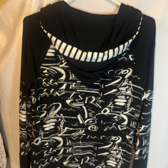 Michael Tyler Black and White Women's Hoodie - Picture 2 of 3